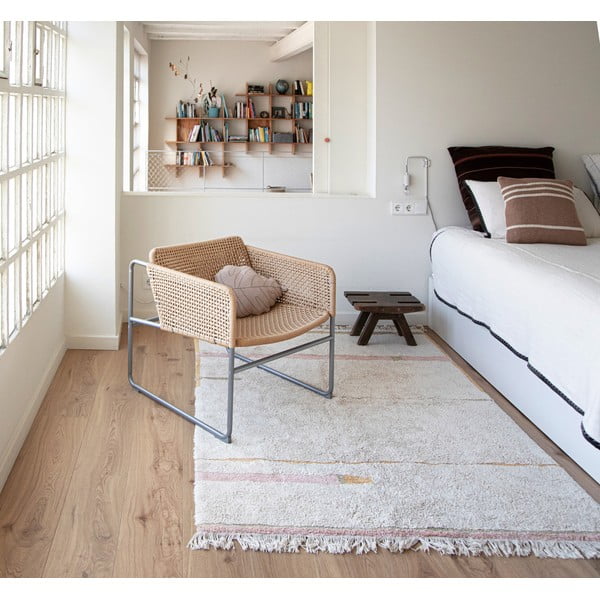 Covor roz/crem lavabil/țesut manual din bumbac 140x200 cm Lanes Vintage Nude – Lorena Canals-image-1