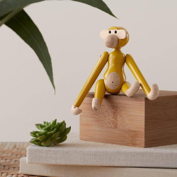 Statuetă din lemn masiv (înălțime 9,5 cm) Monkey Mini – Kay Bojesen Denmark-image-1