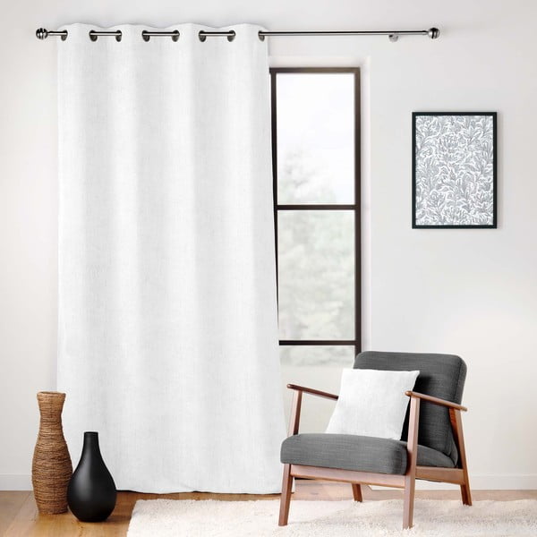 Draperie albă din janilie 140x260 cm Leo – douceur d'intérieur-image-3