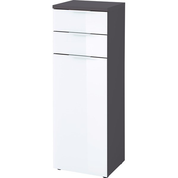 Dulap Germania Pescara, înălțime 112 cm, alb - gri