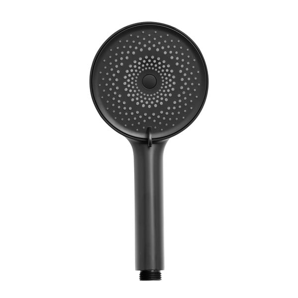 Cap de duș negru mat din plastic ø 12 cm Softwater – Wenko