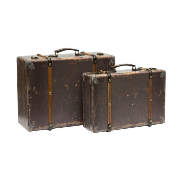 Set 2 valize în stil vintage Novita 