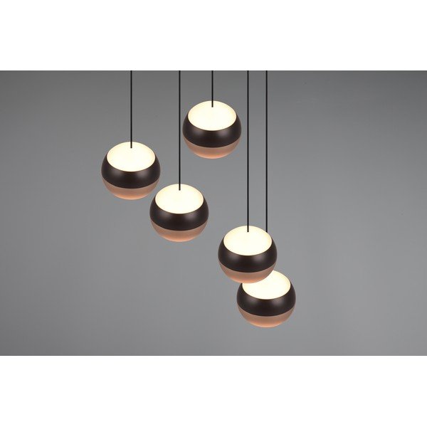 Lustră negru-arămiu  LED cu abajur din metal ø 30 cm Orbit – Trio Select-image-2