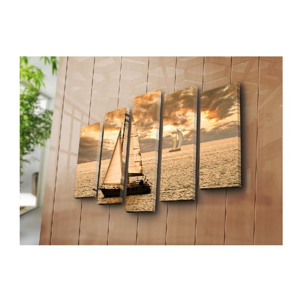 Tablou din mai multe piese Boat, 105 x 70 cm-image-2