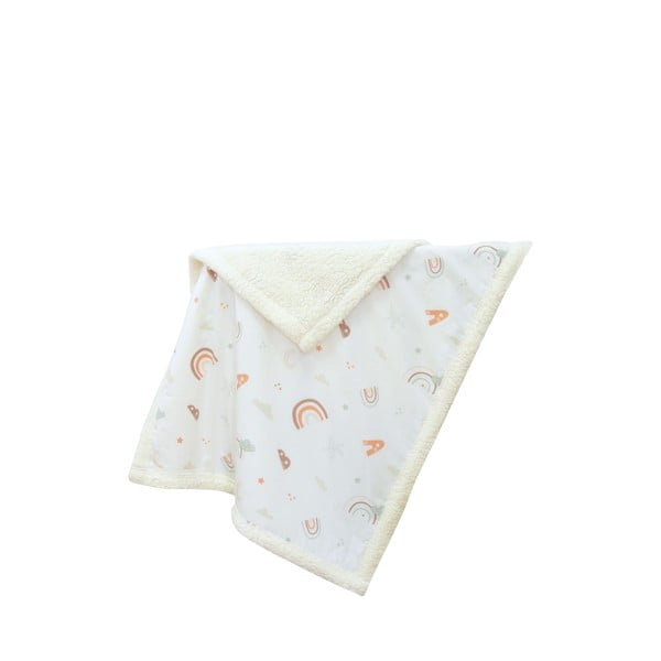 Pătură pentru copii albă din bumbac ranforcé 75x100 cm Abc – Mijolnir