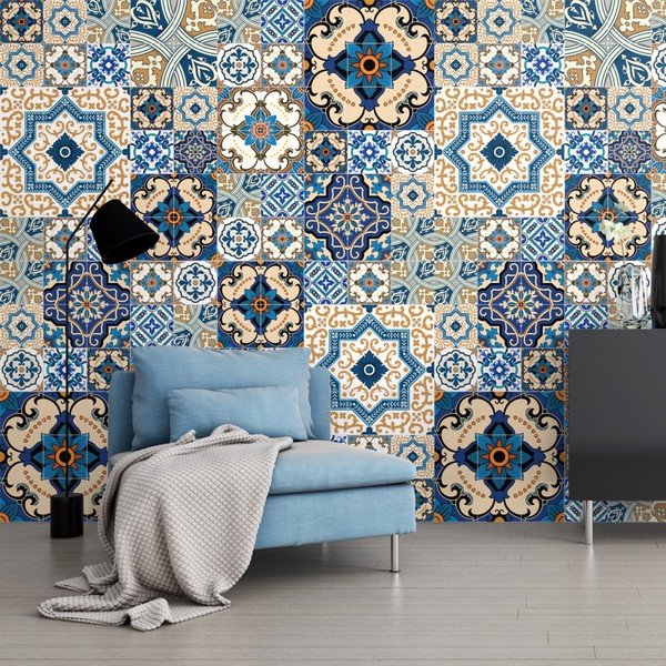 Set 60 autocolante de perete Ambiance Toundra, 15 x 15 cm-image-3