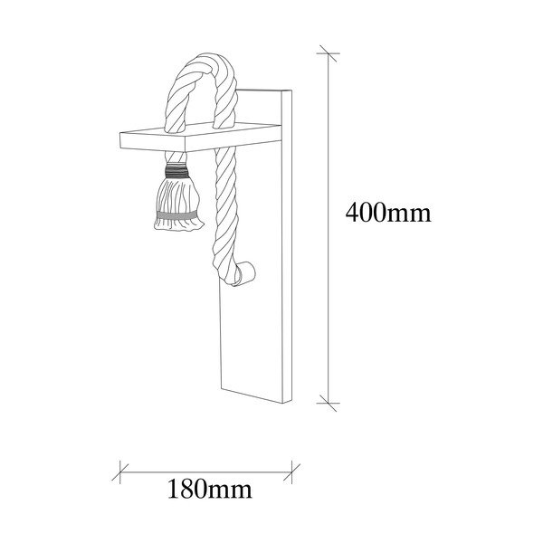 Aplică de perete în culoare naturală Erebos – Opviq lights-image-4