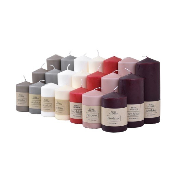 Lumânare Eco candles by Ego dekor Top, durată ardere 25 h, alb-image-1