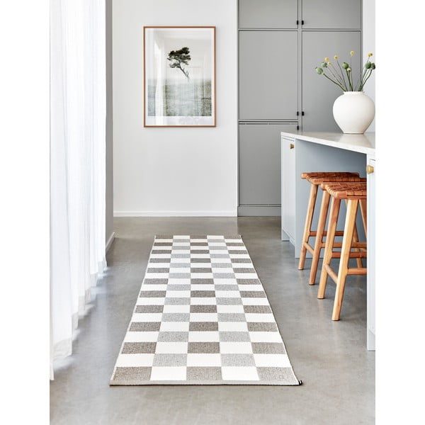 Covor tip traversă pentru interior și exterior bej/crem 70x300 cm Pix Dark Linen – Pappelina-image-1