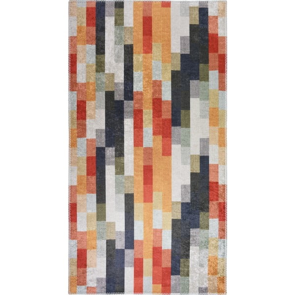 Covor tip traversă portocaliu-gri lavabil 80x200 cm Blocks of Fun – Vitaus