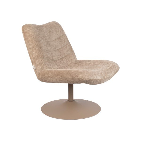 Fotoliu bej cu tapițerie din catifea Bubba – Zuiver