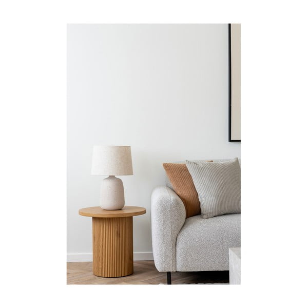 Veioză crem cu abajur textil (înălțime 47 cm) Croft – House Nordic-image-2