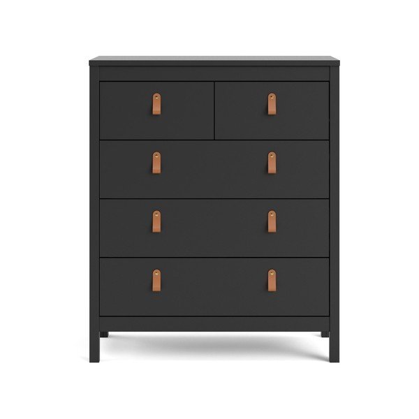 Comodă neagră înaltă 82x99 cm Madrid – Tvilum-image-2