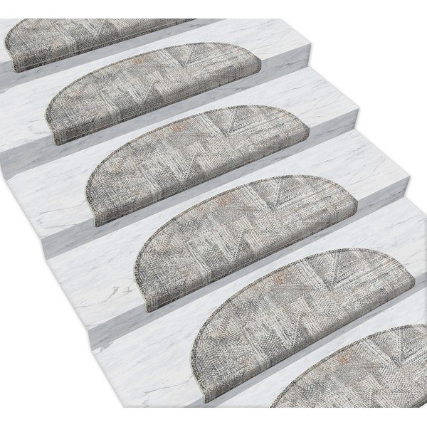 Covorașe pentru scări gri în set de 16 bucăți Horizon - Vitaus, 65 x 20 cm-image-1