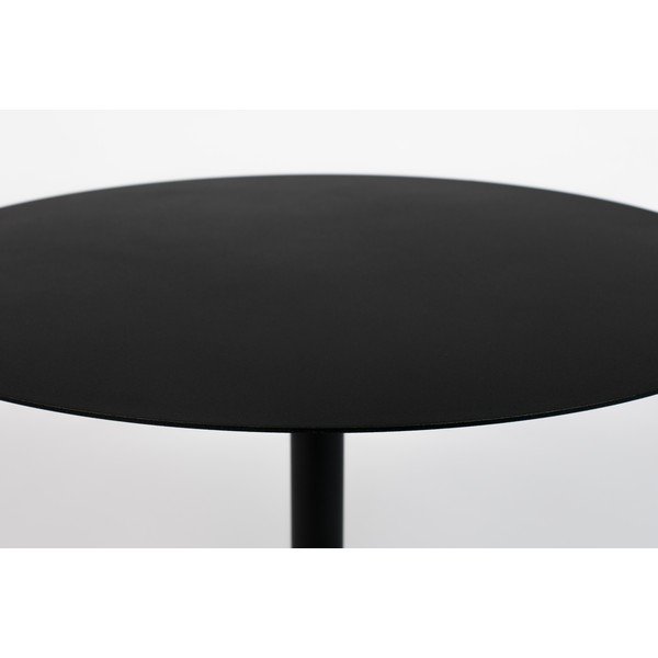 Măsuță de cafea neagră rotundă din metal ø 60 cm Snow – Zuiver-image-2