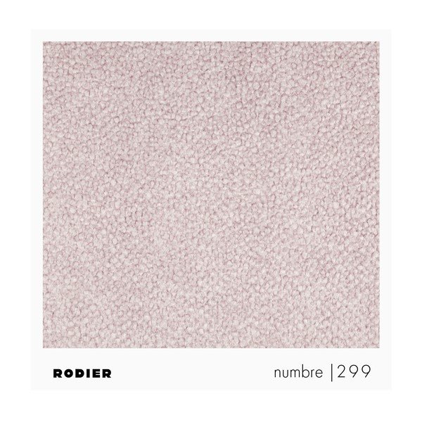 Colțar roz deschis cu tapițerie din țesătură bouclé (cu colț pe partea stângă, cu șezlong) Mirel – Rodier-image-4