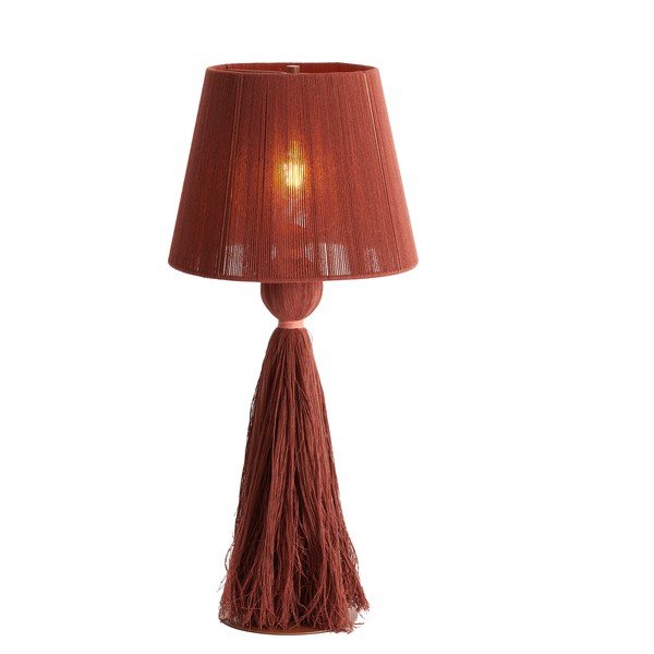 Veioză cărămizie cu abajur textil (înălțime 58 cm) Espino – Light & Living-image-2