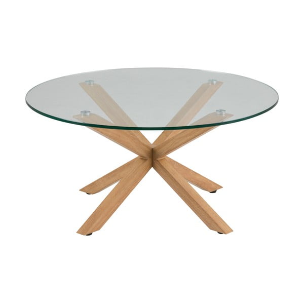 Măsuță de cafea cu blat din sticlă Actona Heaven, ⌀ 82 cm-image-1