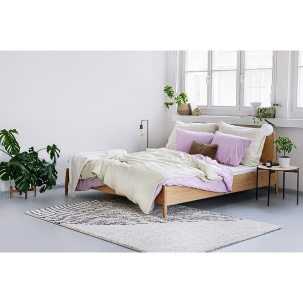 Lenjerie pentru pat dublu din bumbac stonewashed Bonami Selection, 200 x 200 cm, ivory-image-3