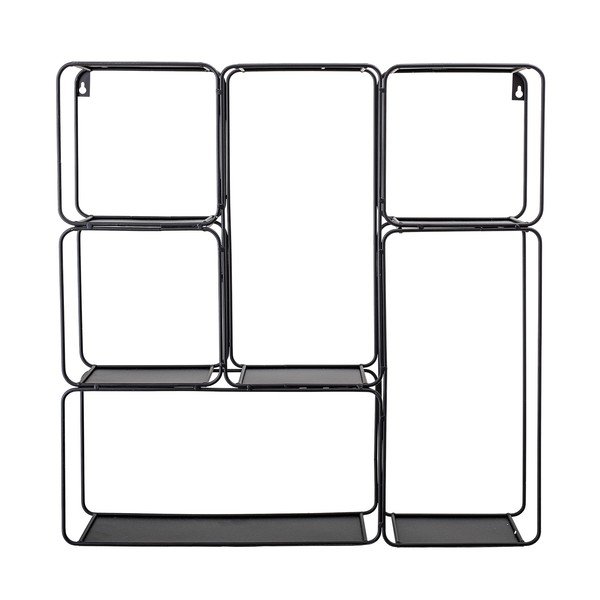 Etajeră de perete metalică Bloomingville Vegas, negru-image-1