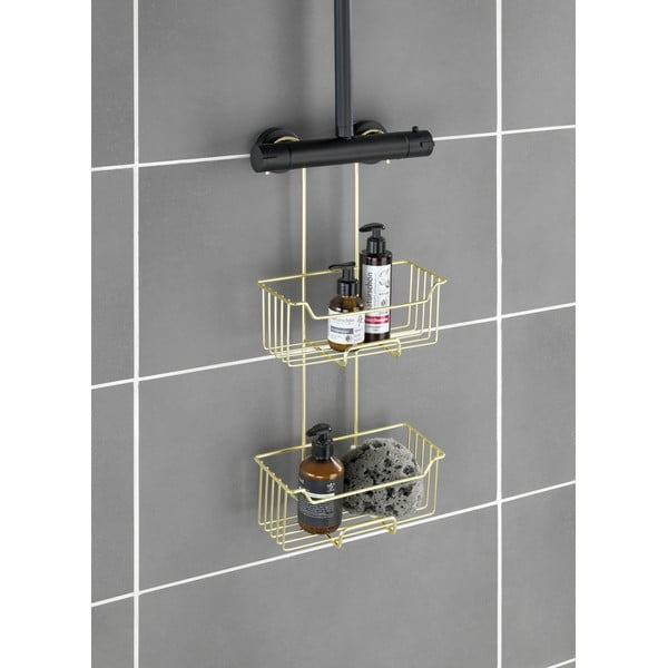 Raft pentru baie auriu suspendat din oțel inoxidabil Milo – Wenko-image-1