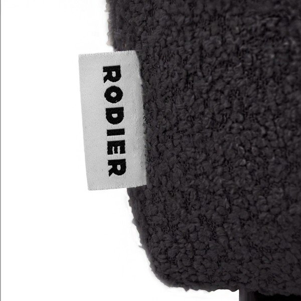 Fotoliu negru cu tapițerie din țesătură bouclé Belle – Rodier-image-3