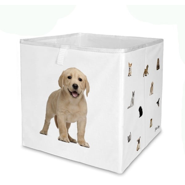 Organizator de jucării pentru copii alb din material textil 32x32x32 cm The Cutest Ones – Butter Kings