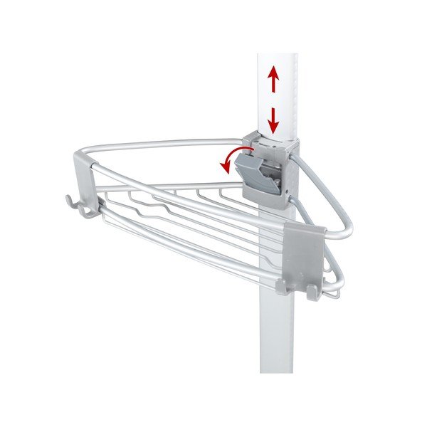 Raft pentru baie argintiu mat telescopic din aluminiu Purio – Wenko-image-4