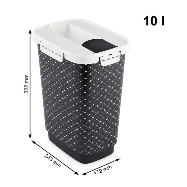 Cutie de granule pentru animale negru 10 l Cody - Rotho-image-4