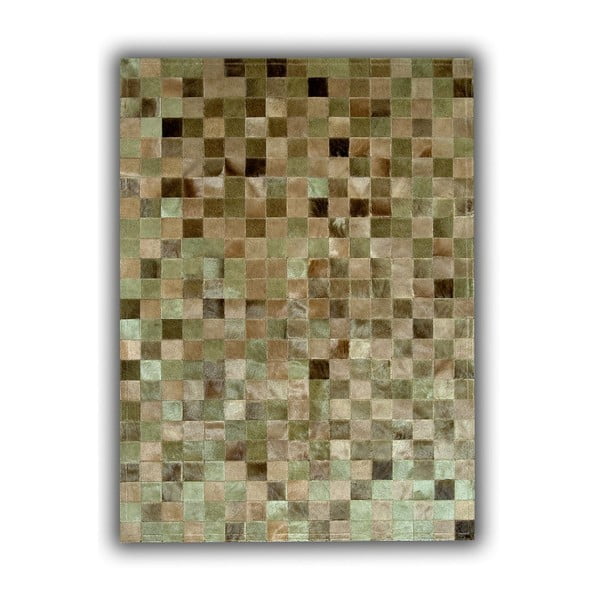 Covor din piele Green Multi, 150x210 cm