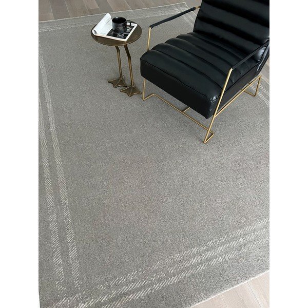 Covor gri antracit din lână 160x240 cm Calisia M Grid Rim – Agnella-image-1
