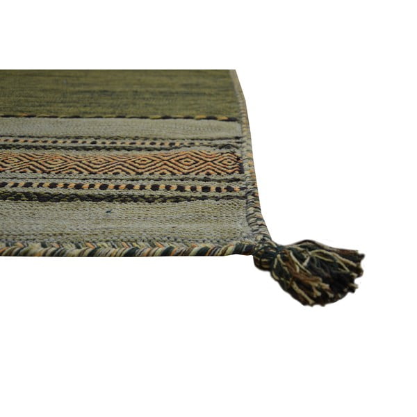 Covor din bumbac maro/verde 60 x 240 cm Antique Kilim - Webtappeti-image-2