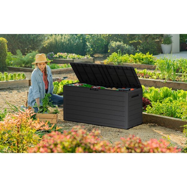 Cutie de depozitare pentru grădină gri închis din plastic Atlas – Keter-image-3