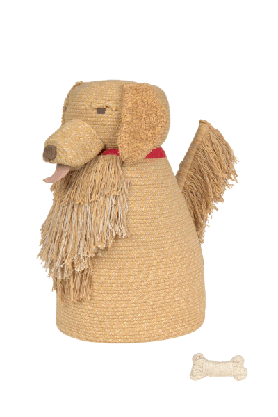 Coș de jucării pentru copii bej din material textil 40x30x55 cm Luna – Lorena Canals