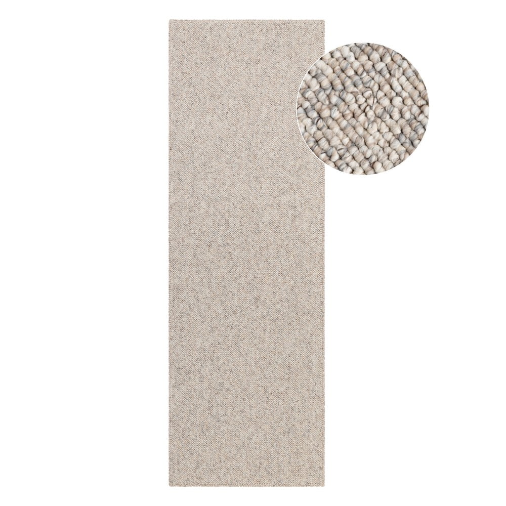 Covor tip traversă gri/crem lavabil 80x240 cm Rocco Dark Cream – Elle Decoration