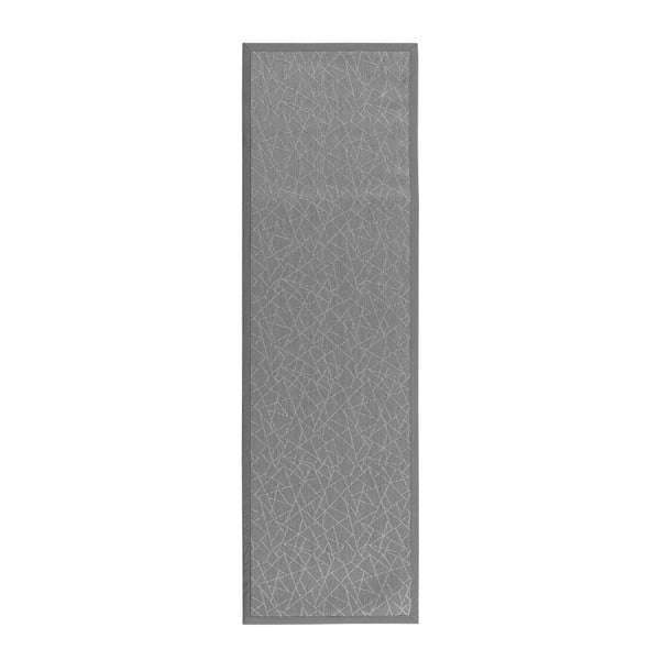 Covor tip traversă gri deschis din PVC 60x200 cm Geo Silver – Casa Selección