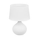 Veioză din ceramică și pânză Reality Martin, înălțime 29 cm, alb