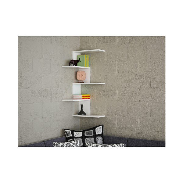 Raft de perete Caniko, alb-image-2