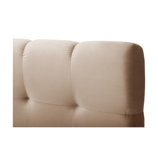 Pat boxspring maro deschis cu spațiu de depozitare 160x200 cm Bali – Cosmopolitan Design-image-1