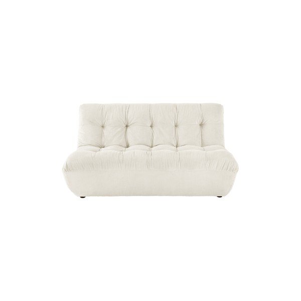 Canapea crem cu tapițerie din catifea reiată  145 cm Kelso – Jotex-image-2