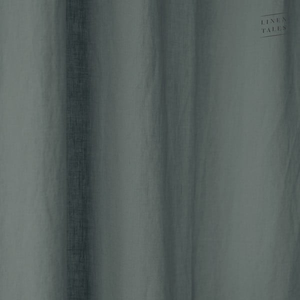 Draperie verde din in 230x230 cm - Linen Tales-image-1