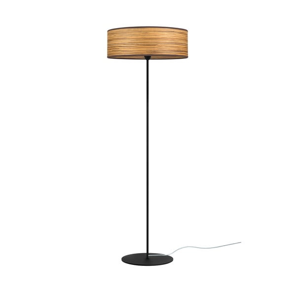 Lampadar din furnir de lemn Sotto Luce Ocho XL, ⌀ 45 cm, maro