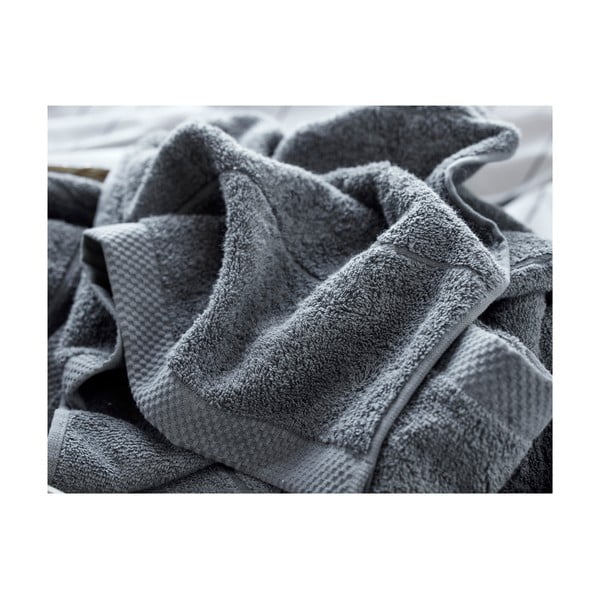 Prosop gri închis din bumbac din frotir 50x100 cm Line – Södahl-image-2