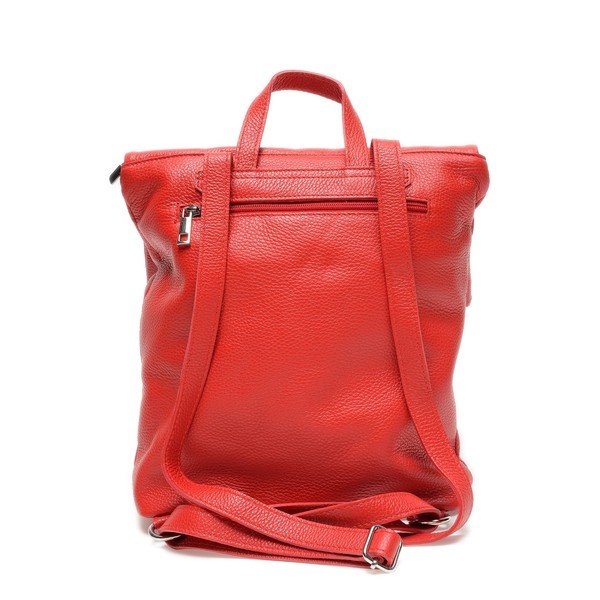 Rucsac din piele Isabella Rhea, roșu-image-1