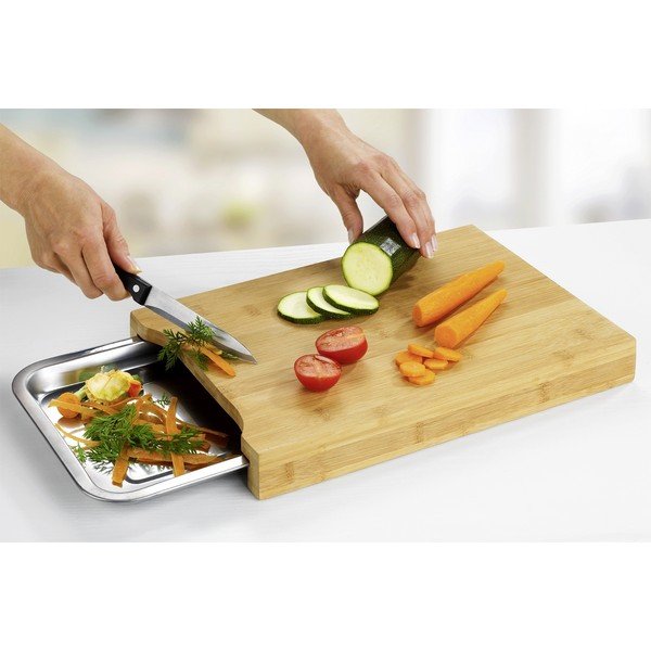 Tocător și tavă din oțel inoxidabil 24,5x35 cm - Maximex-image-1