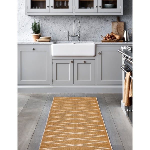 Covor tip traversă pentru interior și exterior galben ocru 70x320 cm Max Ochre – Pappelina-image-4