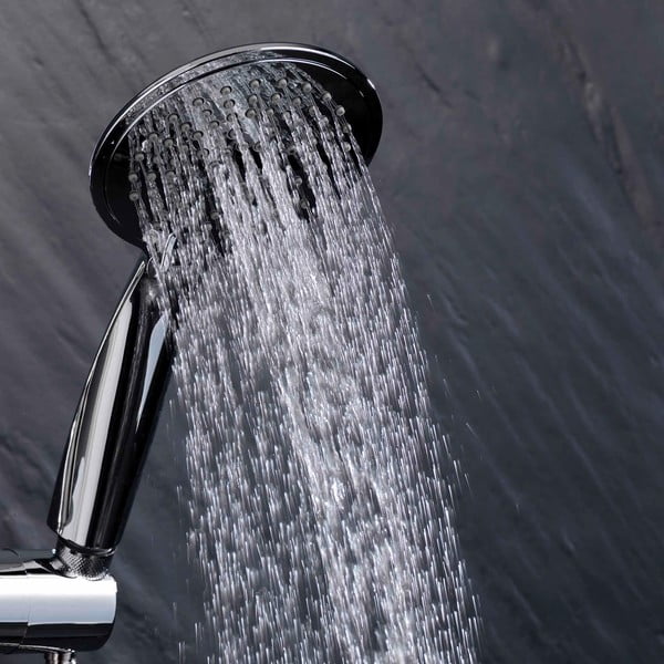 Set de duș argintiu mat din plastic 70 cm cu duș de mână Hydro – douceur d'intérieur-image-2