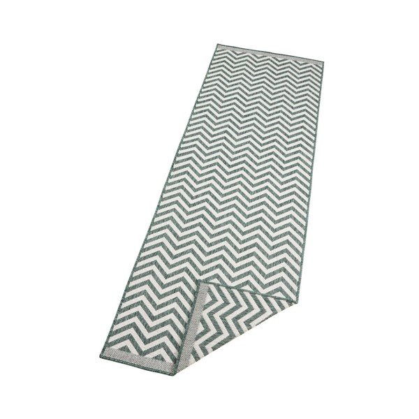 Covor cu 2 fețe Bougari Twin Supreme Mismo, 80 x 350 cm, verde-crem-image-2