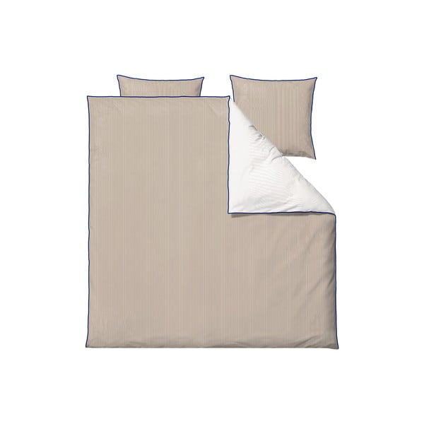 Lenjerie de pat bej din bumbac organic pentru pat dublu/extinsă 200x220 cm Frame – Södahl