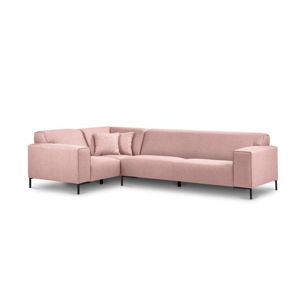 Canapea pe colț Cosmopolitan Design Seville, pe partea stângă, roz
